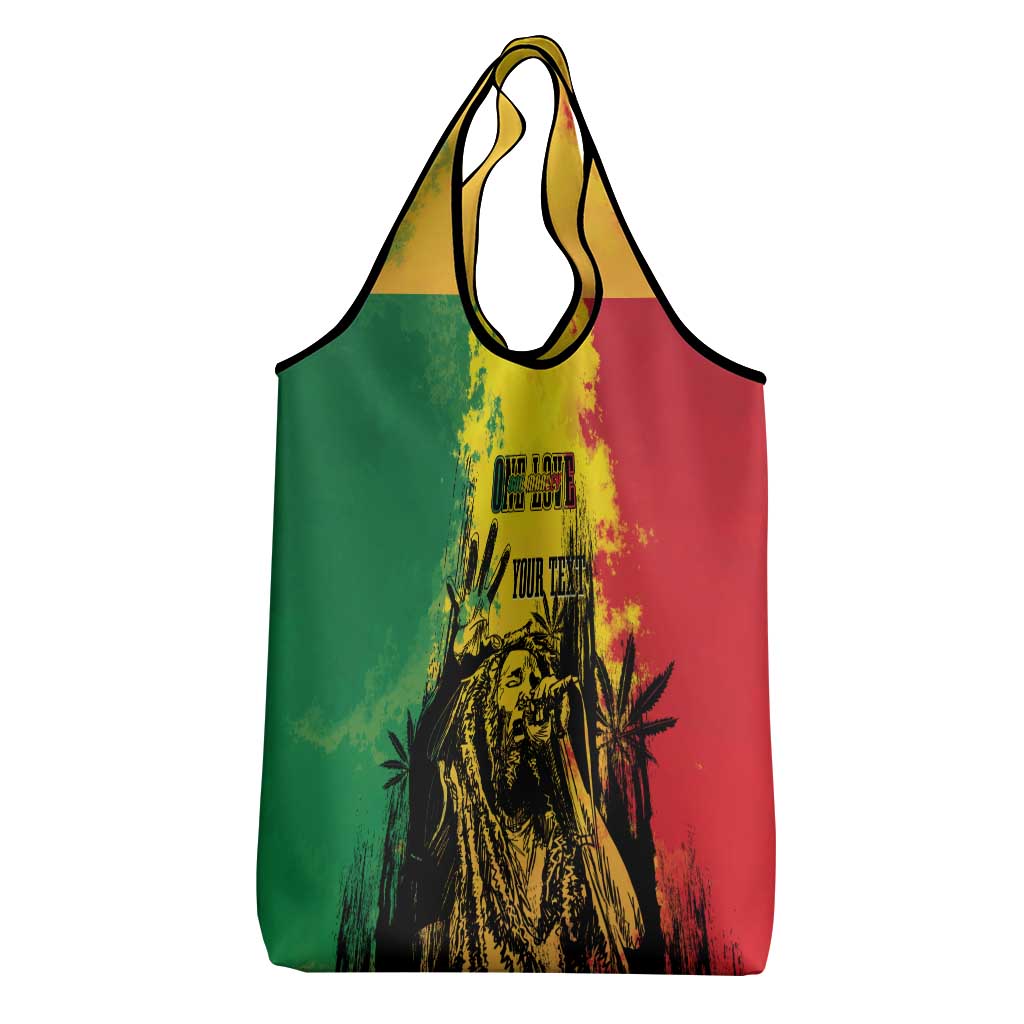 Legend Bob Personalized Grocery Bag Reggae Grunge