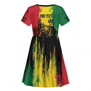 Legend Bob Personalized Kid Short Sleeve Dress Reggae Grunge