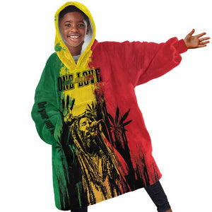 Legend Bob Personalized KId Wearable Blanket Hoodie Reggae Grunge