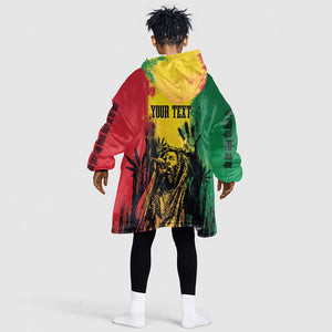 Legend Bob Personalized KId Wearable Blanket Hoodie Reggae Grunge