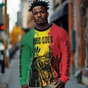 Legend Bob Personalized Long Sleeve Shirt Reggae Grunge LT7