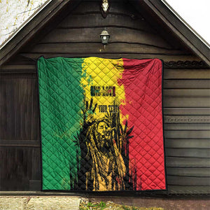 Legend Bob Personalized Quilt Reggae Grunge