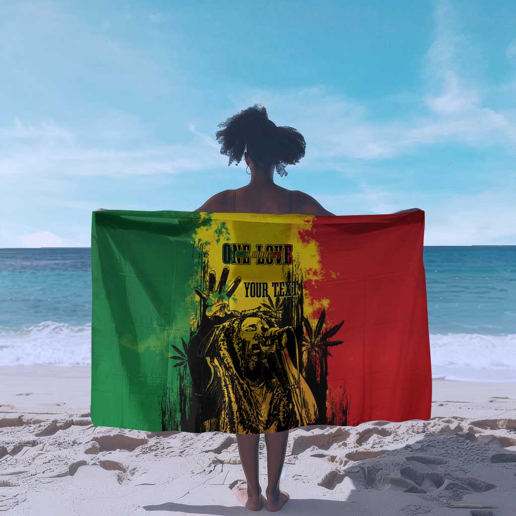 Legend Bob Personalized Sarong Reggae Grunge