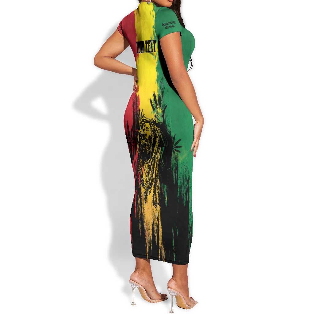 Legend Bob Personalized Short Sleeve Bodycon Dress Reggae Grunge