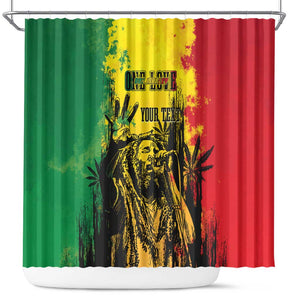 Legend Bob Personalized Shower Curtain Reggae Grunge