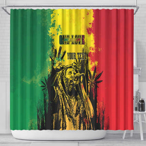 Legend Bob Personalized Shower Curtain Reggae Grunge