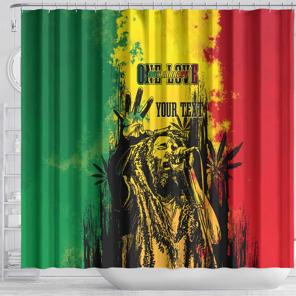 Legend Bob Personalized Shower Curtain Reggae Grunge