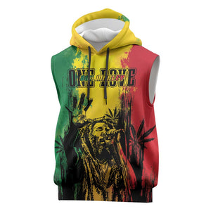 Legend Bob Personalized Sleeveless Hoodie Reggae Grunge - African Pride