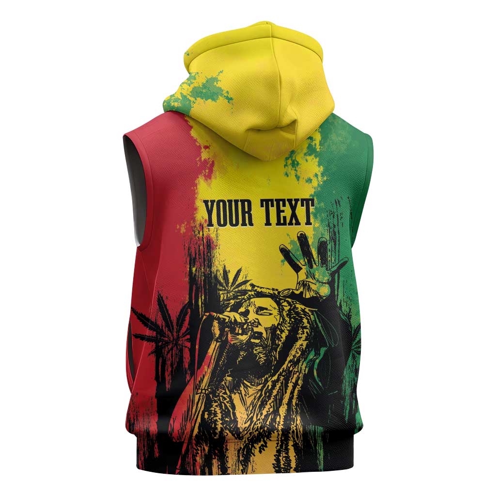 Legend Bob Personalized Sleeveless Hoodie Reggae Grunge - African Pride