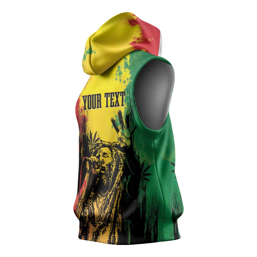 Legend Bob Personalized Sleeveless Hoodie Reggae Grunge - African Pride
