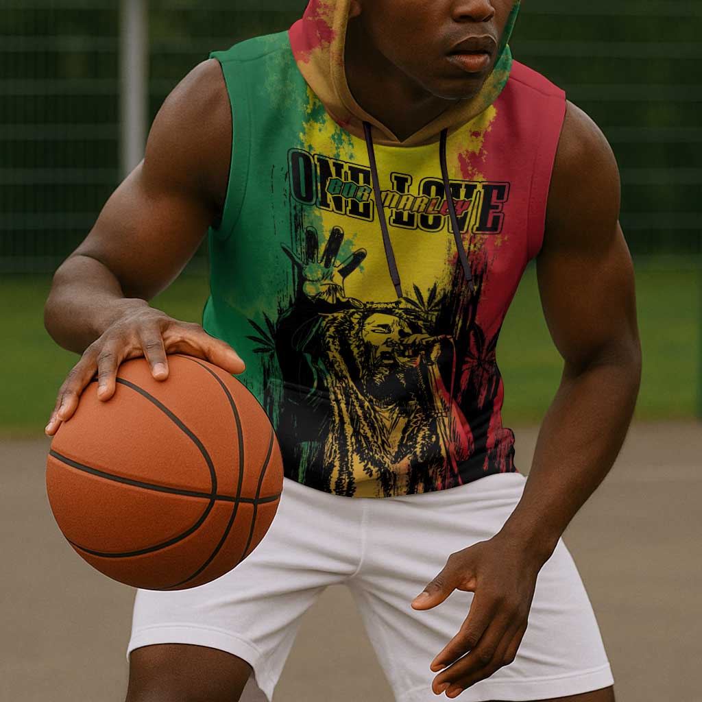 Legend Bob Personalized Sleeveless Hoodie Reggae Grunge - African Pride