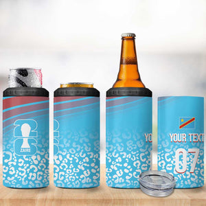 DR Congo WC2026 Custom Guernsey Leopard Inspired 4 in 1 Can Cooler Tumbler