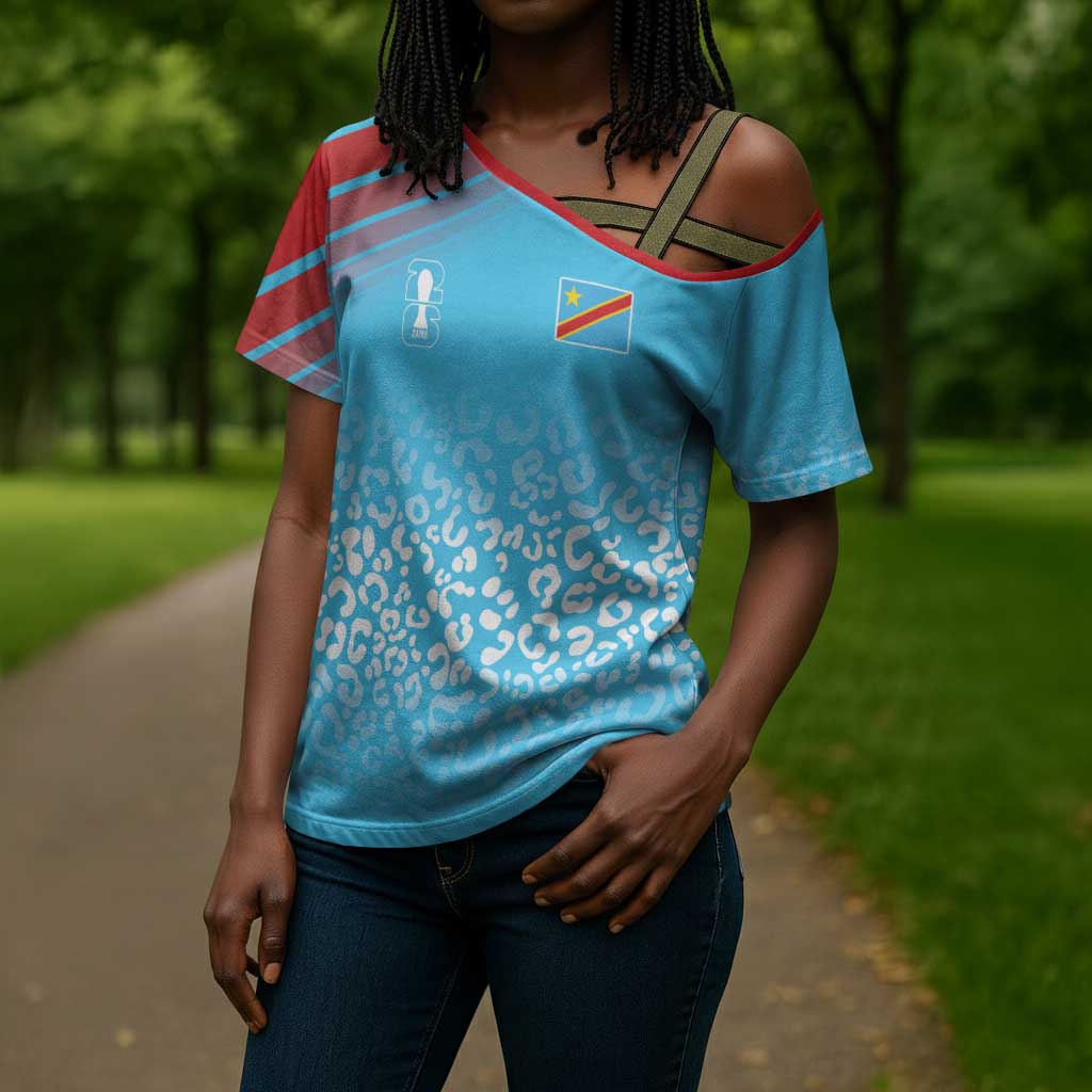 DR Congo WC2026 Custom Guernsey Leopard Inspired Cross Shoulder Shirt