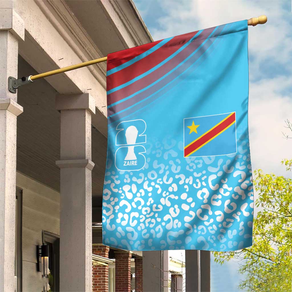 DR Congo WC2026 Guernsey Leopard Inspired Garden Flag