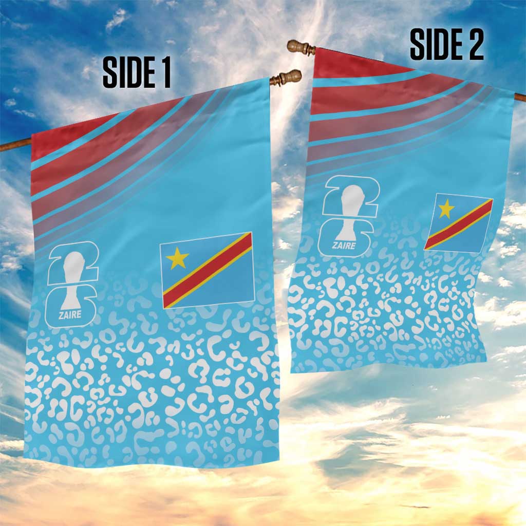 DR Congo WC2026 Guernsey Leopard Inspired Garden Flag