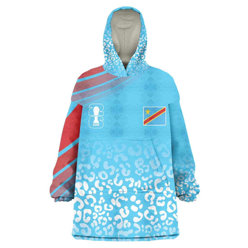 DR Congo WC2026 Custom Guernsey Leopard Inspired Kid Wearable Blanket Hoodie