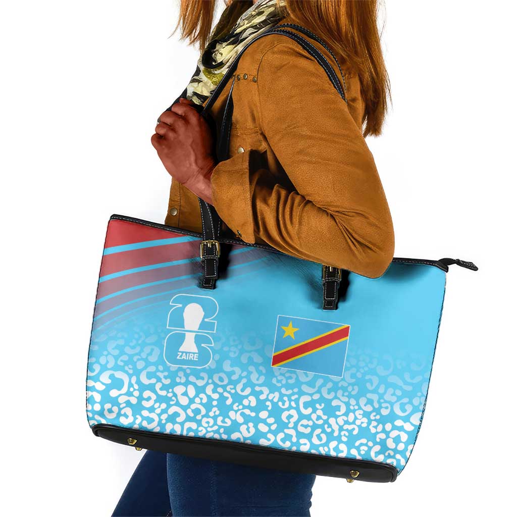 DR Congo WC2026 Guernsey Leopard Inspired Leather Tote Bag