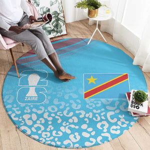 DR Congo WC2026 Guernsey Leopard Inspired Round Carpet