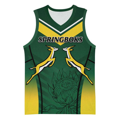 South Africa Rugby Basketball Jersey Bokke Champions LT7