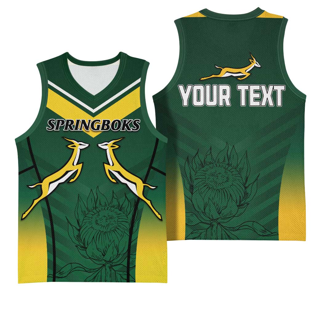 South Africa Rugby Basketball Jersey Bokke Champions LT7