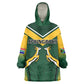 South Africa Rugby Kid Wearable Blanket Hoodie Bokke Champions