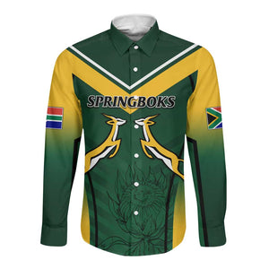 South Africa Rugby Long Sleeve Button Shirt Bokke Champions