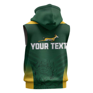 South Africa Rugby Sleeveless Hoodie Bokke Champions - African Pride