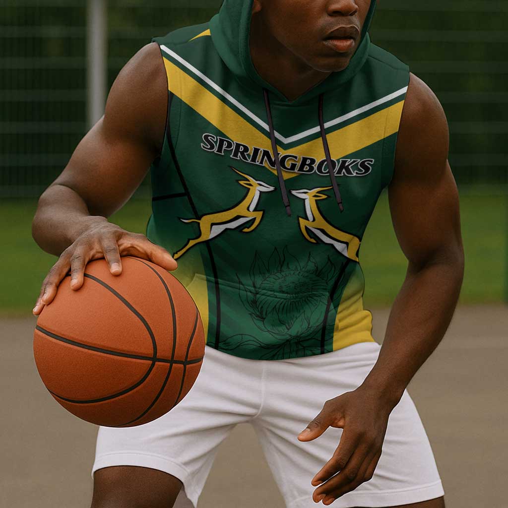 South Africa Rugby Sleeveless Hoodie Bokke Champions - African Pride