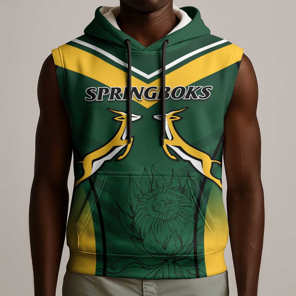 South Africa Rugby Sleeveless Hoodie Bokke Champions - African Pride