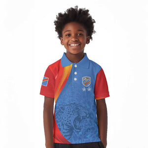 DR Congo Football 2026 Custom Kid Polo Shirt Les Leopards - Glory Upon Glory LT7