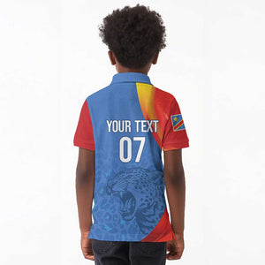 DR Congo Football 2026 Custom Kid Polo Shirt Les Leopards - Glory Upon Glory LT7