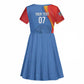 DR Congo Football 2026 Custom Kid Short Sleeve Dress Les Leopards - Glory Upon Glory LT7