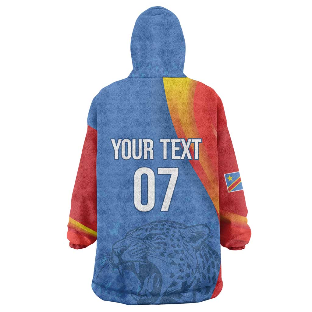 DR Congo Football 2026 Custom Kid Wearable Blanket Hoodie Les Leopards - Glory Upon Glory - African Pride