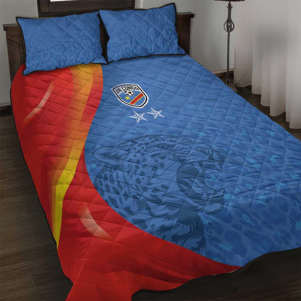 DR Congo Football 2026 Quilt Bed Set Les Leopards - Glory Upon Glory - African Pride