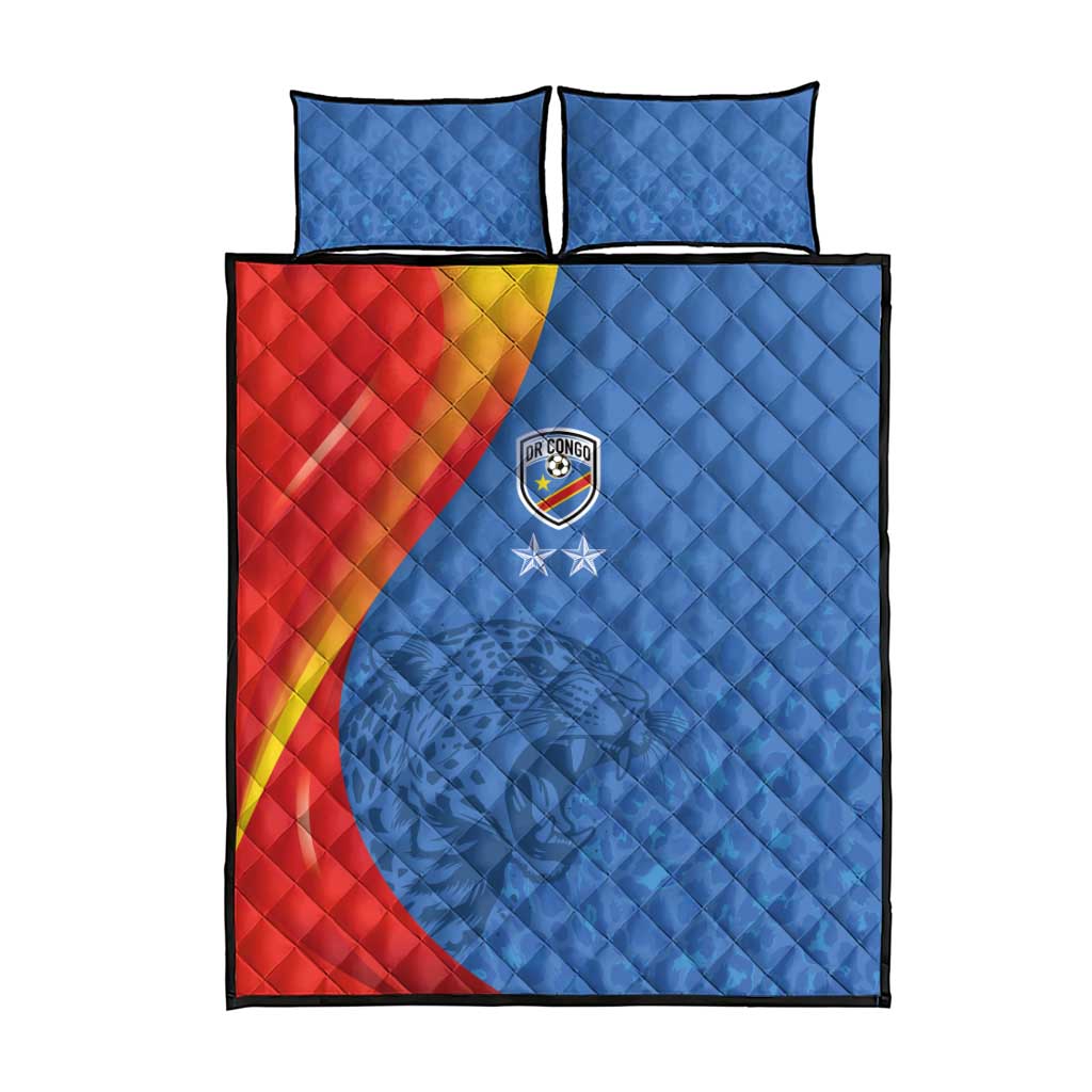 DR Congo Football 2026 Quilt Bed Set Les Leopards - Glory Upon Glory - African Pride