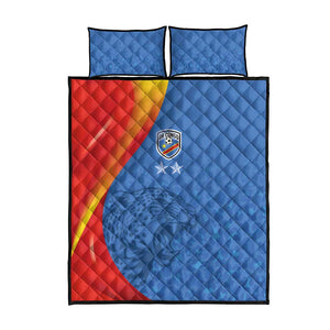 DR Congo Football 2026 Quilt Bed Set Les Leopards - Glory Upon Glory - African Pride