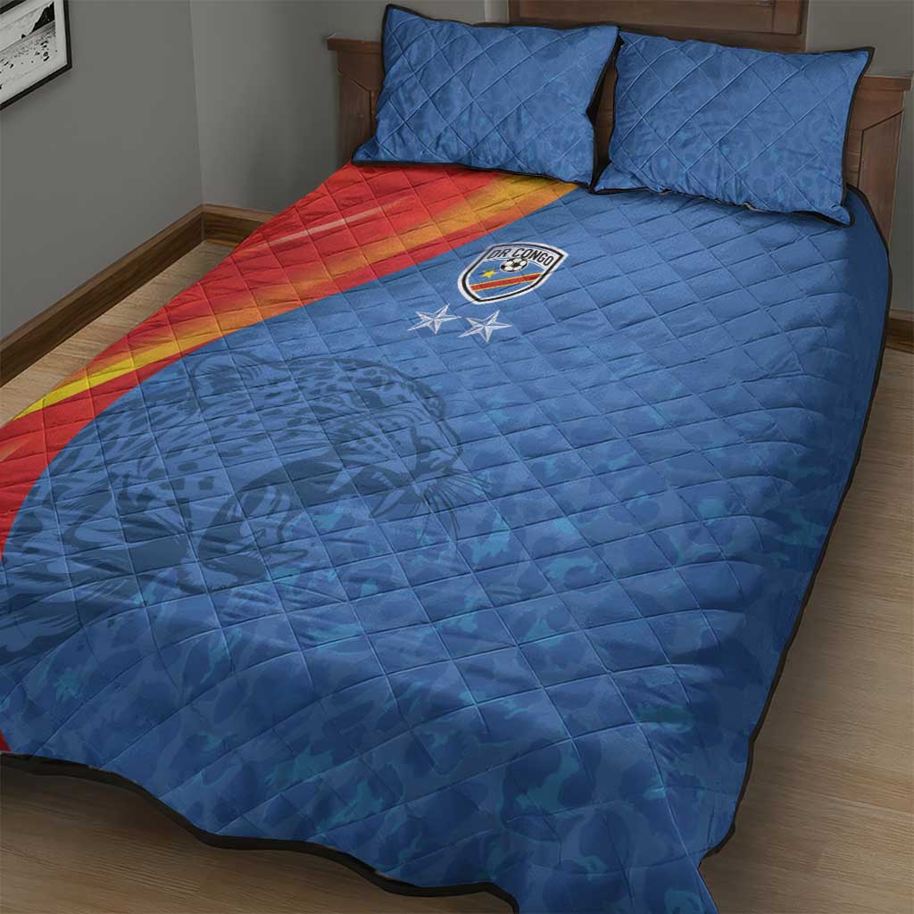 DR Congo Football 2026 Quilt Bed Set Les Leopards - Glory Upon Glory - African Pride