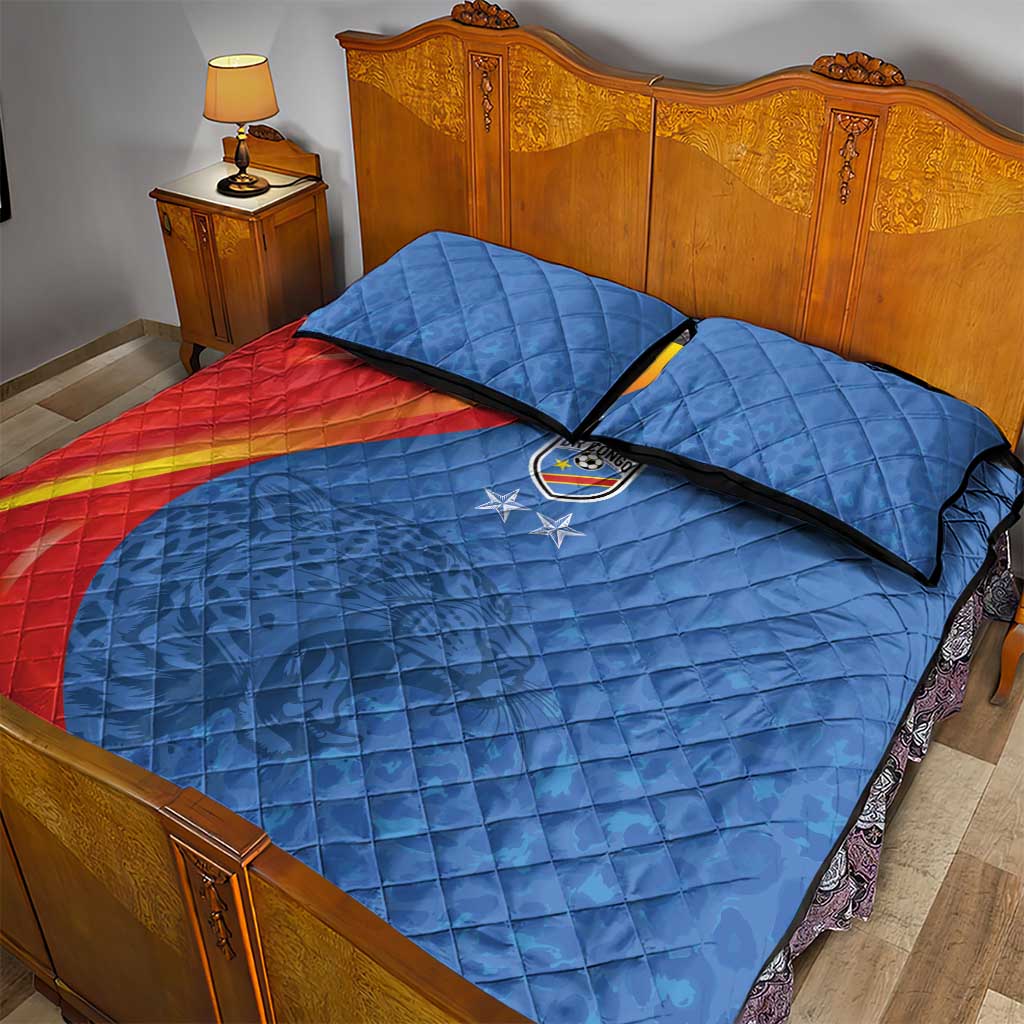 DR Congo Football 2026 Quilt Bed Set Les Leopards - Glory Upon Glory - African Pride