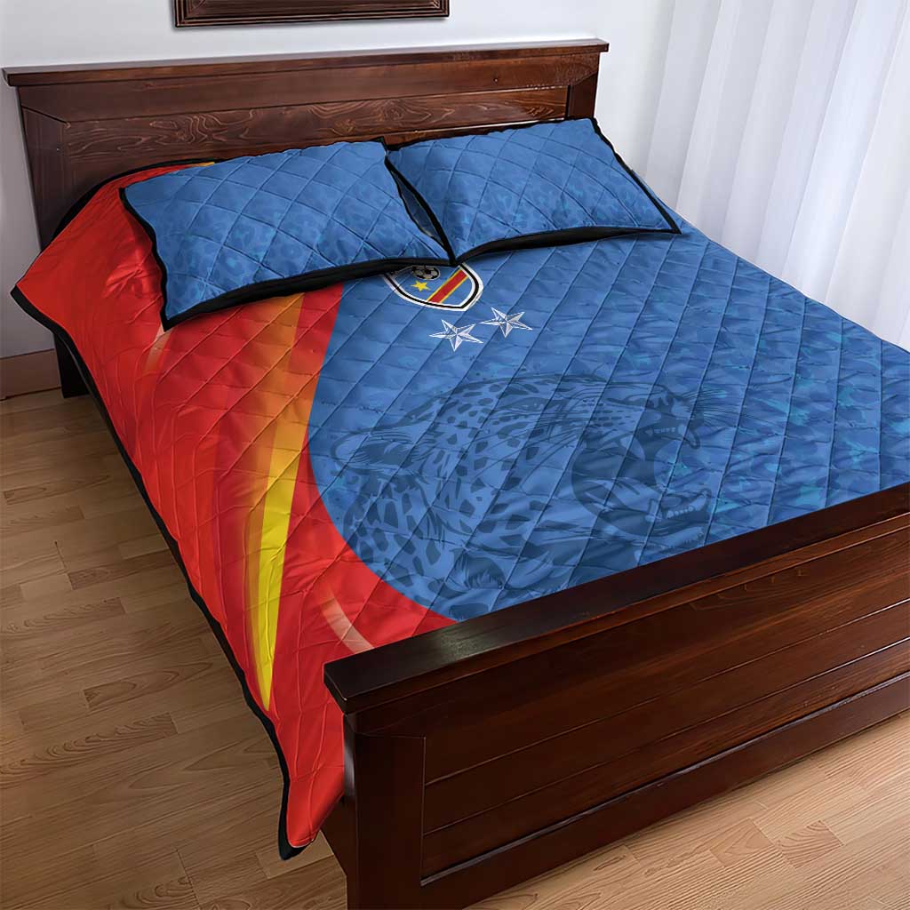 DR Congo Football 2026 Quilt Bed Set Les Leopards - Glory Upon Glory - African Pride