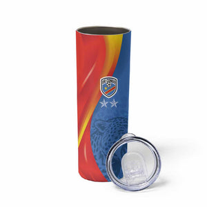 DR Congo Football 2026 Custom Skinny Tumbler Les Leopards - Glory Upon Glory - African Pride