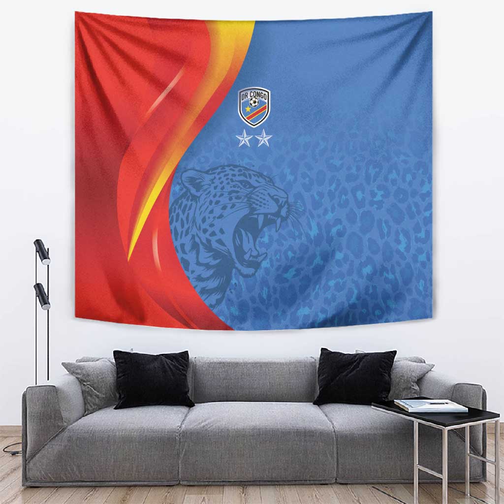 DR Congo Football 2026 Tapestry Les Leopards - Glory Upon Glory - African Pride