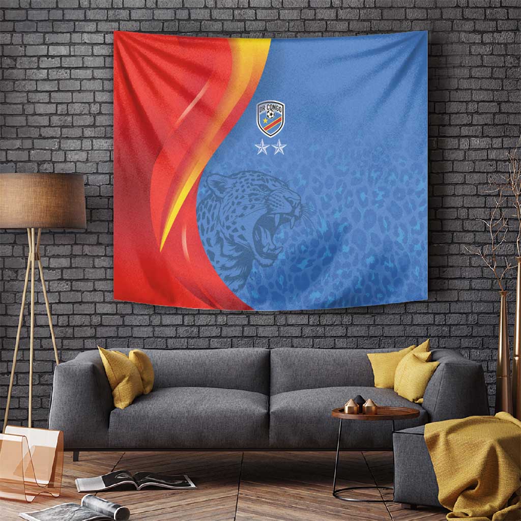 DR Congo Football 2026 Tapestry Les Leopards - Glory Upon Glory - African Pride