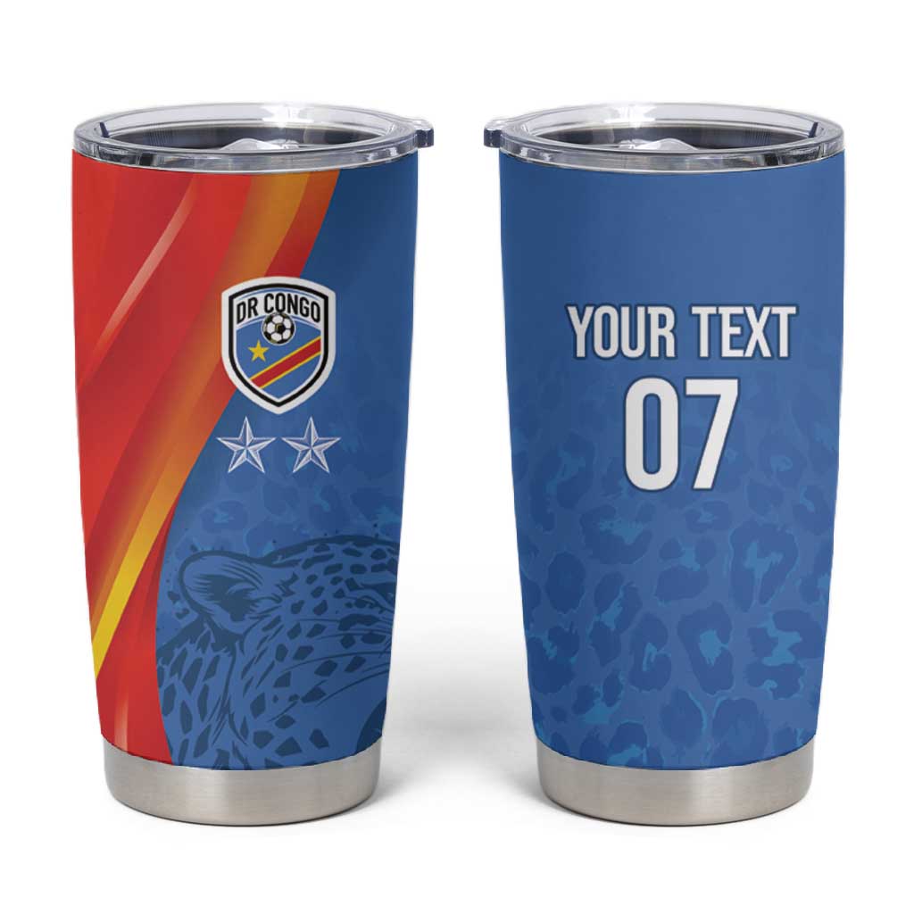DR Congo Football 2026 Custom Tumbler Cup Les Leopards - Glory Upon Glory - African Pride