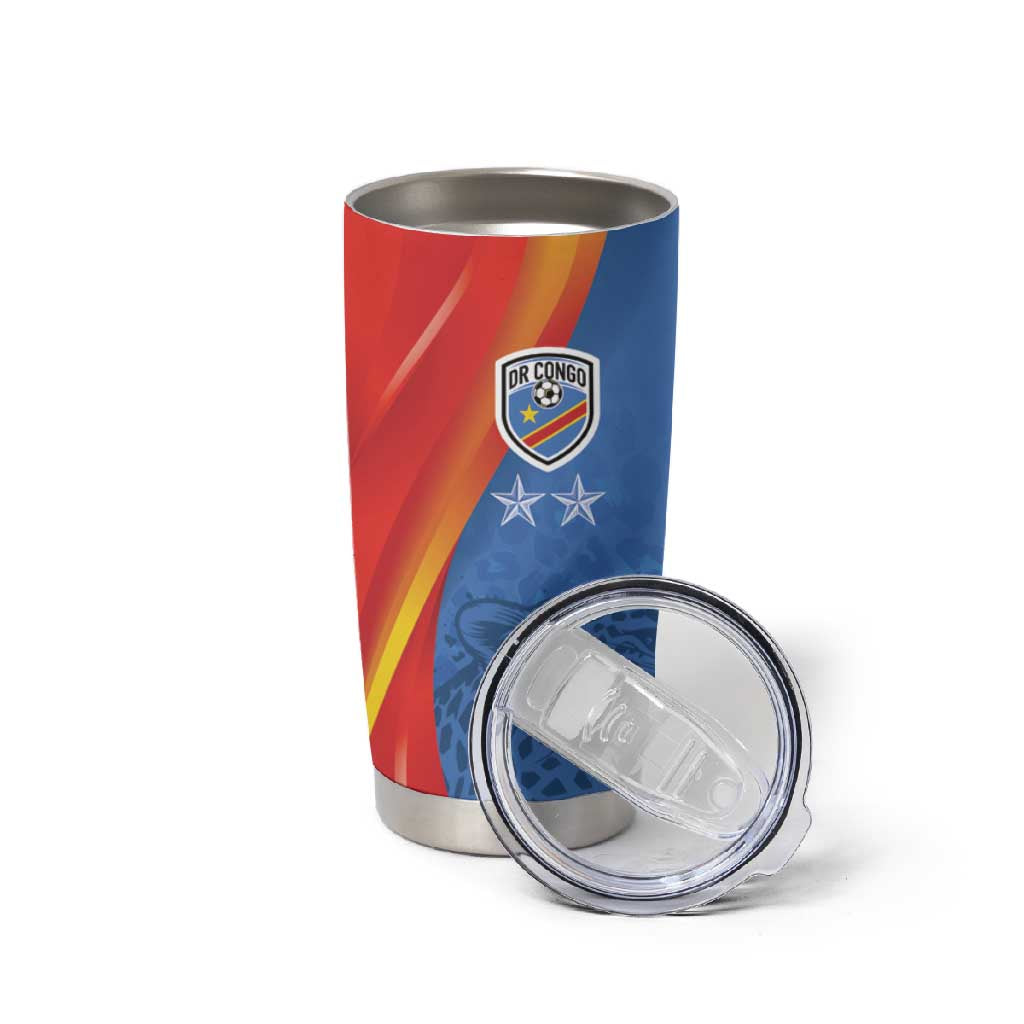 DR Congo Football 2026 Custom Tumbler Cup Les Leopards - Glory Upon Glory - African Pride