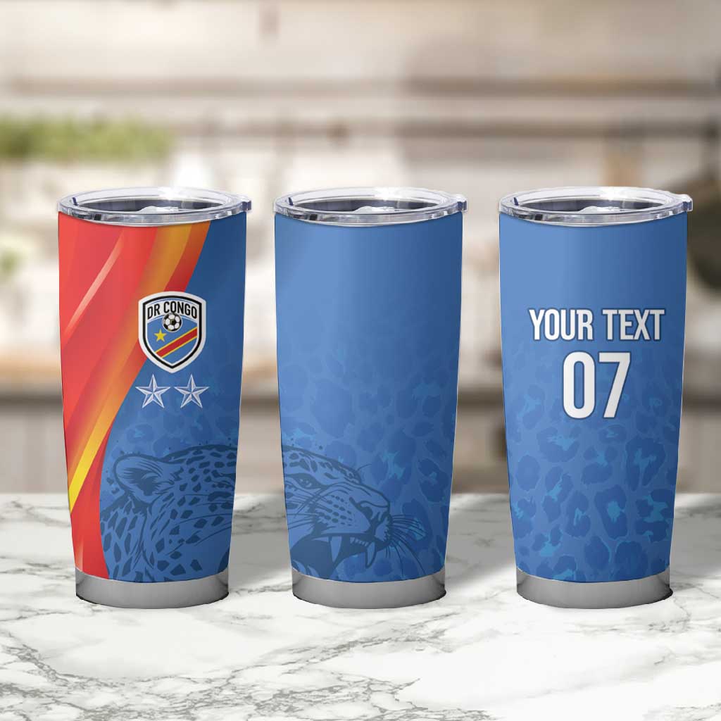 DR Congo Football 2026 Custom Tumbler Cup Les Leopards - Glory Upon Glory - African Pride