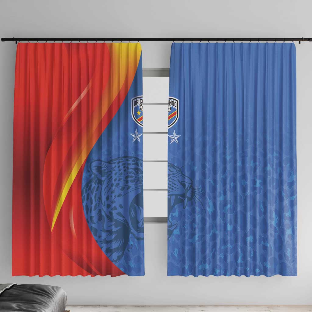 DR Congo Football 2026 Window Curtain Les Leopards - Glory Upon Glory - African Pride