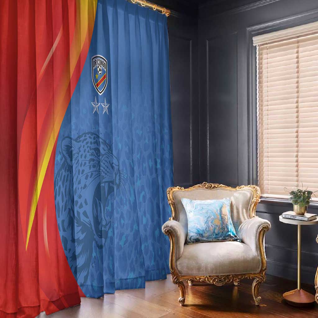 DR Congo Football 2026 Window Curtain Les Leopards - Glory Upon Glory - African Pride