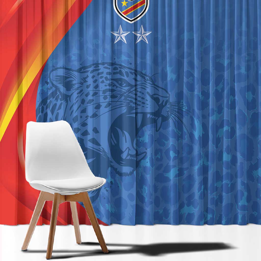 DR Congo Football 2026 Window Curtain Les Leopards - Glory Upon Glory - African Pride