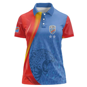 DR Congo Football 2026 Custom Women Polo Shirt Les Leopards - Glory Upon Glory - African Pride