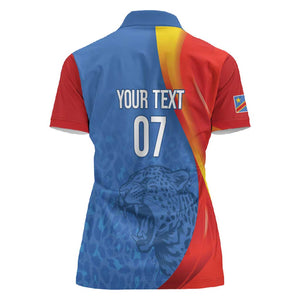 DR Congo Football 2026 Custom Women Polo Shirt Les Leopards - Glory Upon Glory - African Pride